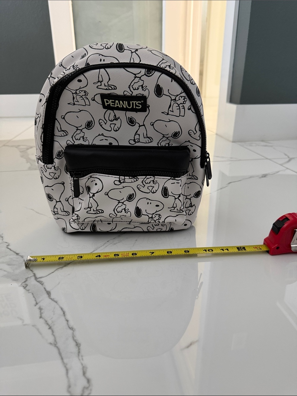 Peanuts White & Black Snoopy Mini Backpack